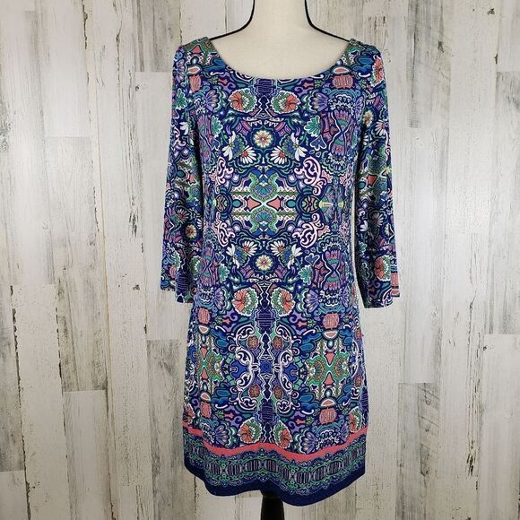 Shelli Segal Retro Floral Dress Sz S - Picture 1 of 11